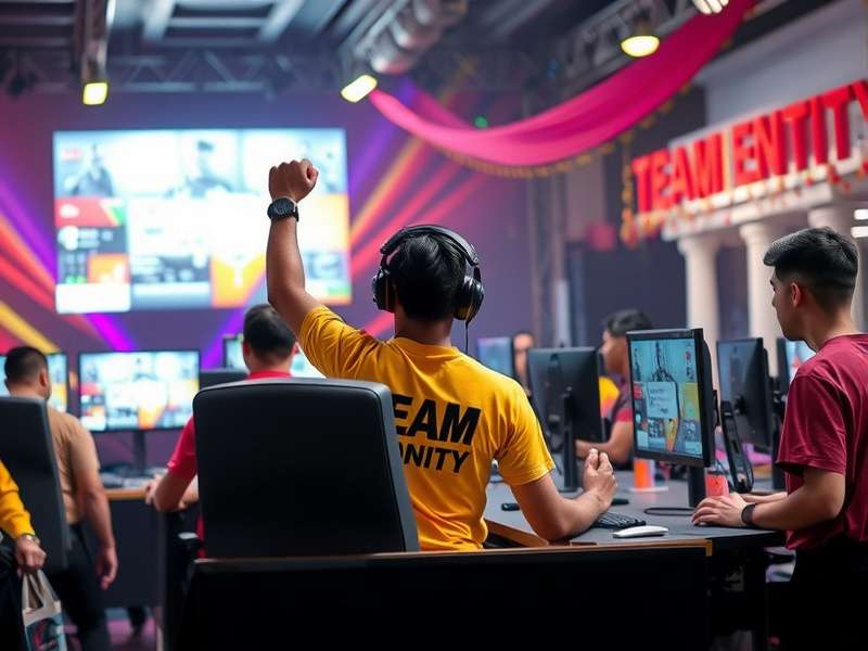 Team Entity tournament victory celebration